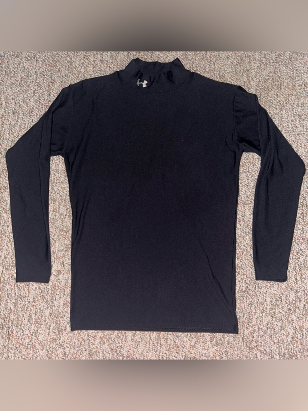 Under Armour Black Long-Sleeve Mock Neck Performance Top